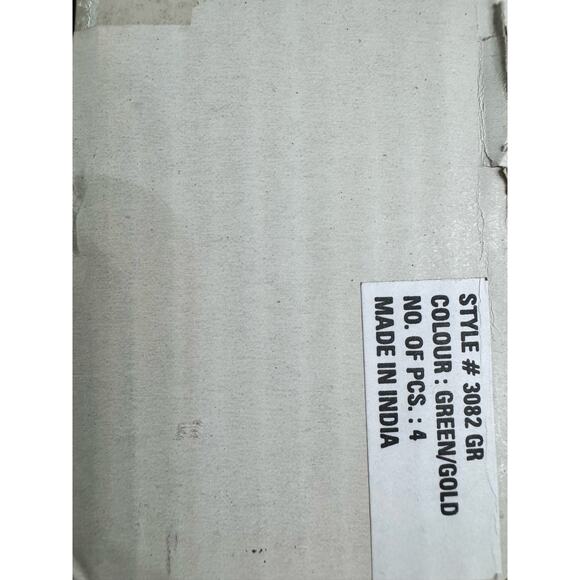 Kim Seybert Champagne Set of 4 Glass Beaded Burst Napkin Rings - Picture 5 of 6